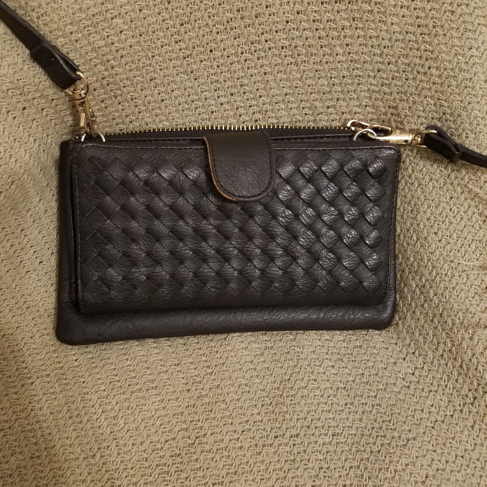 Black Crossbody Wallet Bag